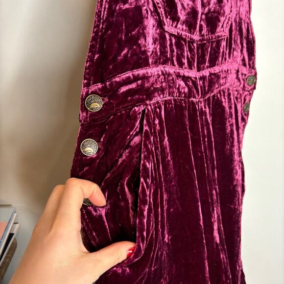 Faherty Vintage Silk Velvet Mechanic Overall Jumpsuit - Picture 5 of 11
